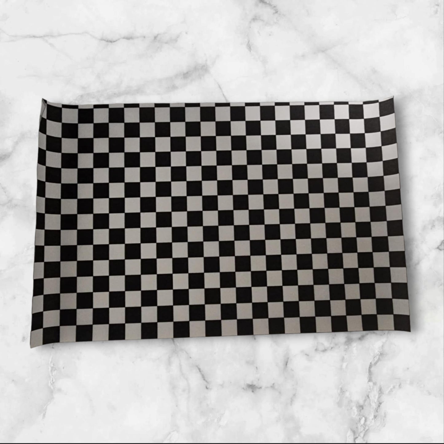 Grease proof paper 190x300 mm (800 units) checkers black and white
