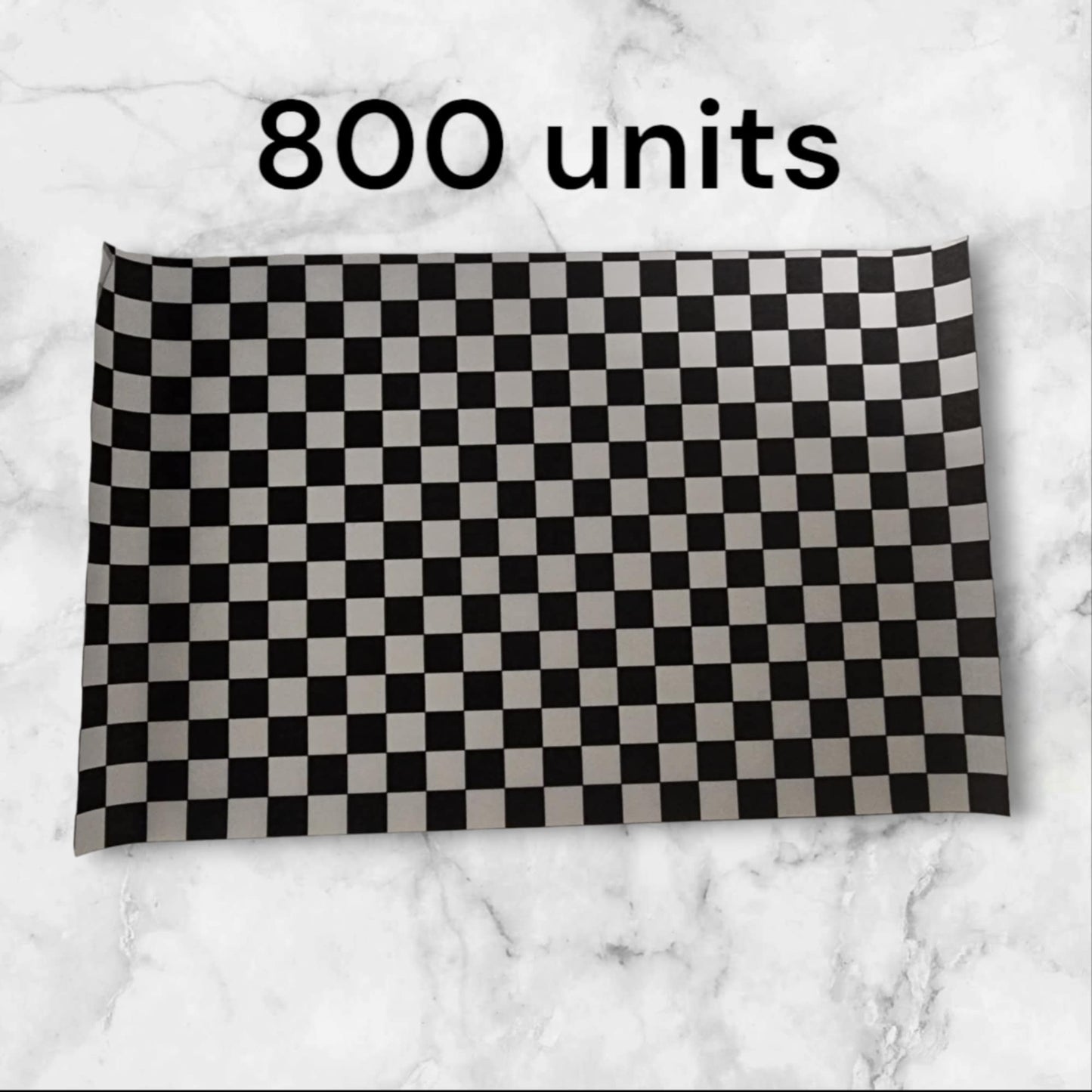 Grease proof paper 190x300 mm (800 units) checkers black and white