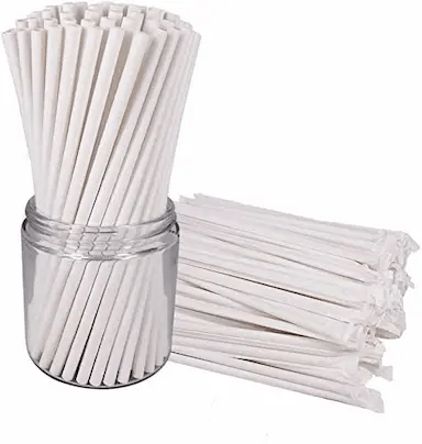 Regular Paper straw with individual protector paper wrap.