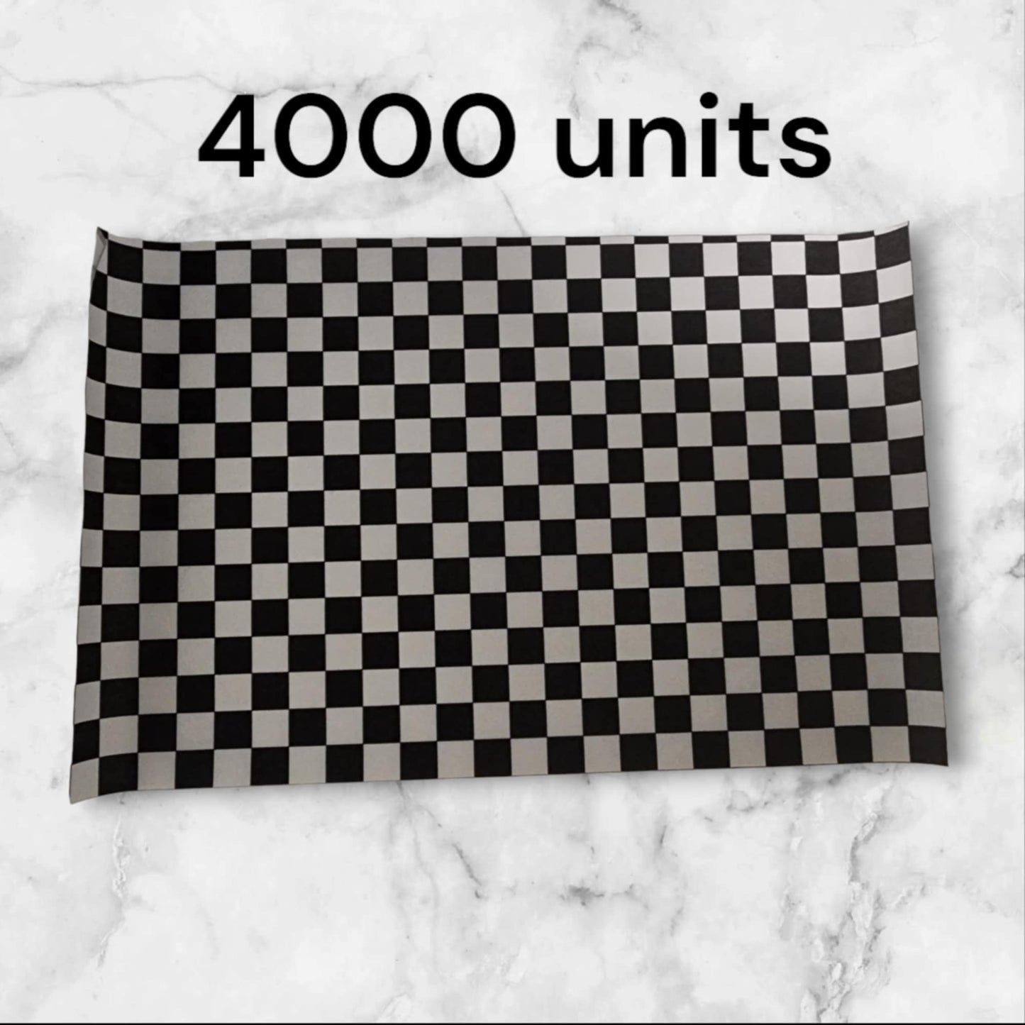 Grease proof paper 190x300 mm (800 units) checkers black and white