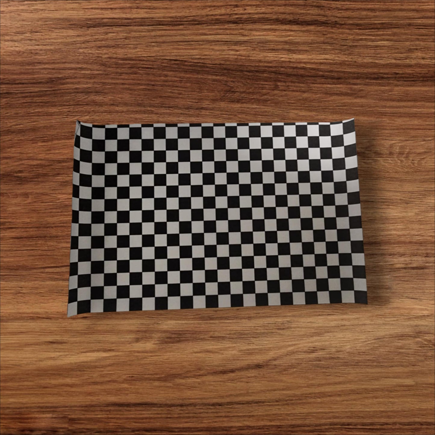 Grease proof paper 190x300 mm (800 units) checkers black and white