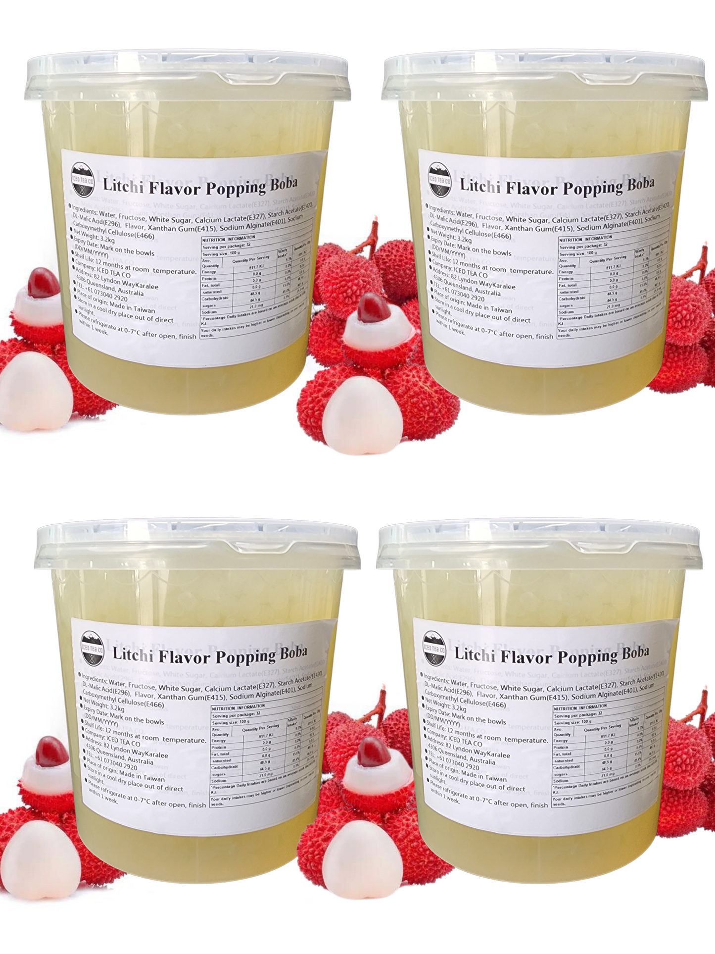 Popping Pearls Lychee - Bottle 3.2kg