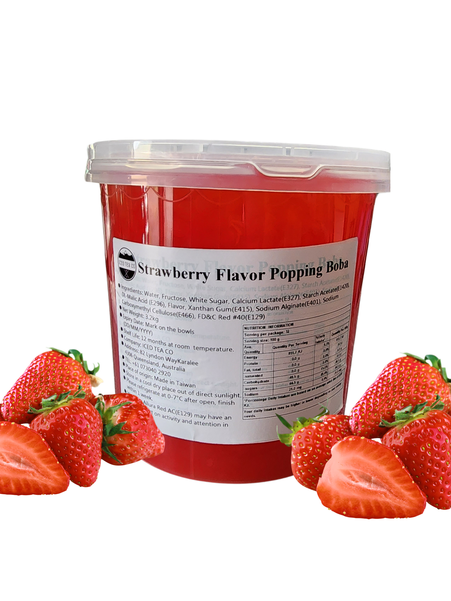 Popping Pearls Strawberry - Bottle 3.2kg