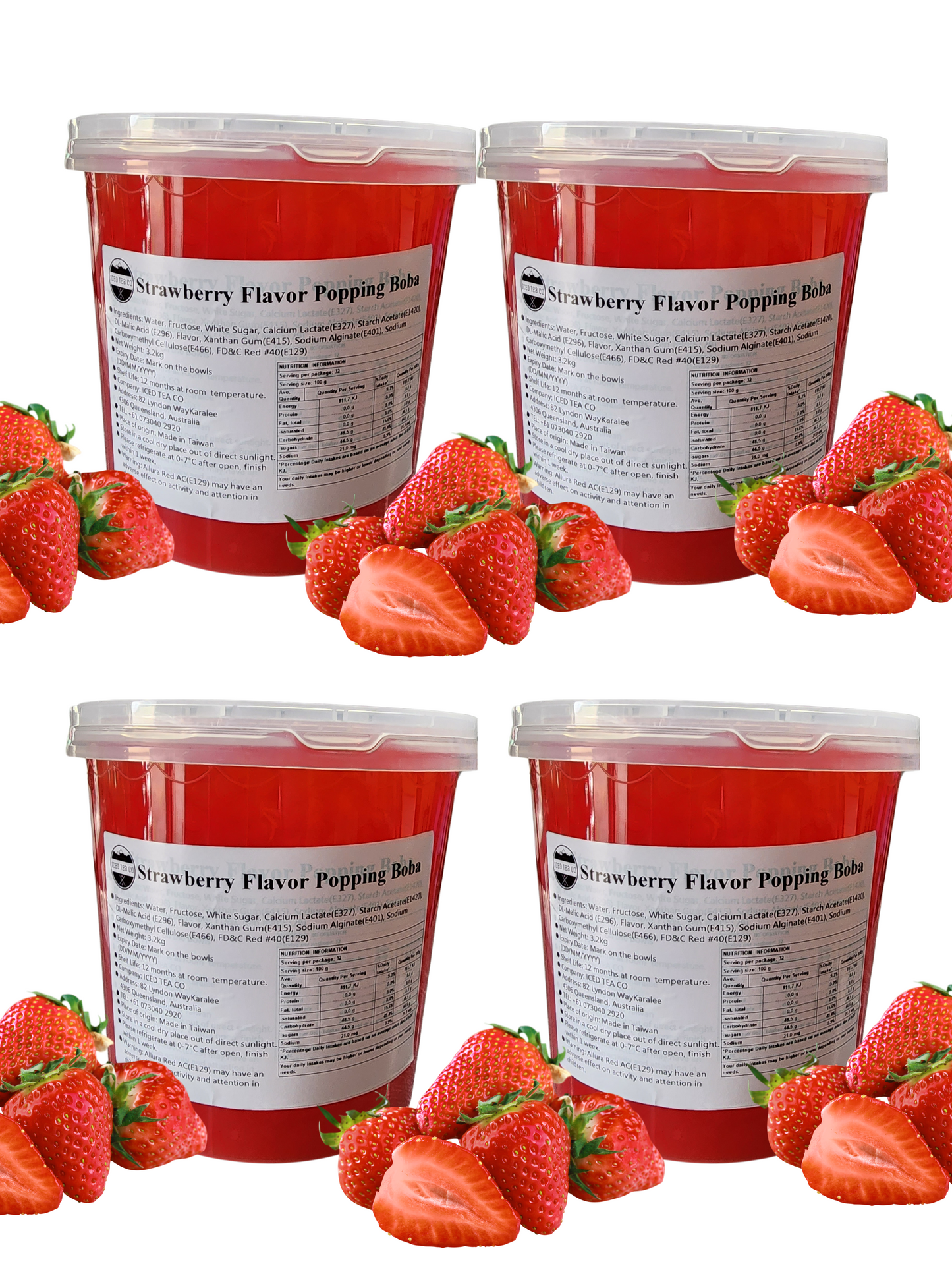 Popping Pearls Strawberry - Bottle 3.2kg